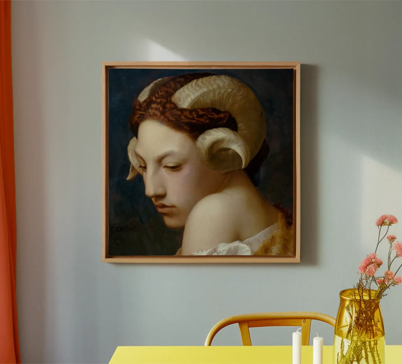 Jean-Léon Gérôme - Bacchante canvas met Baklijst van Timeless Artworks