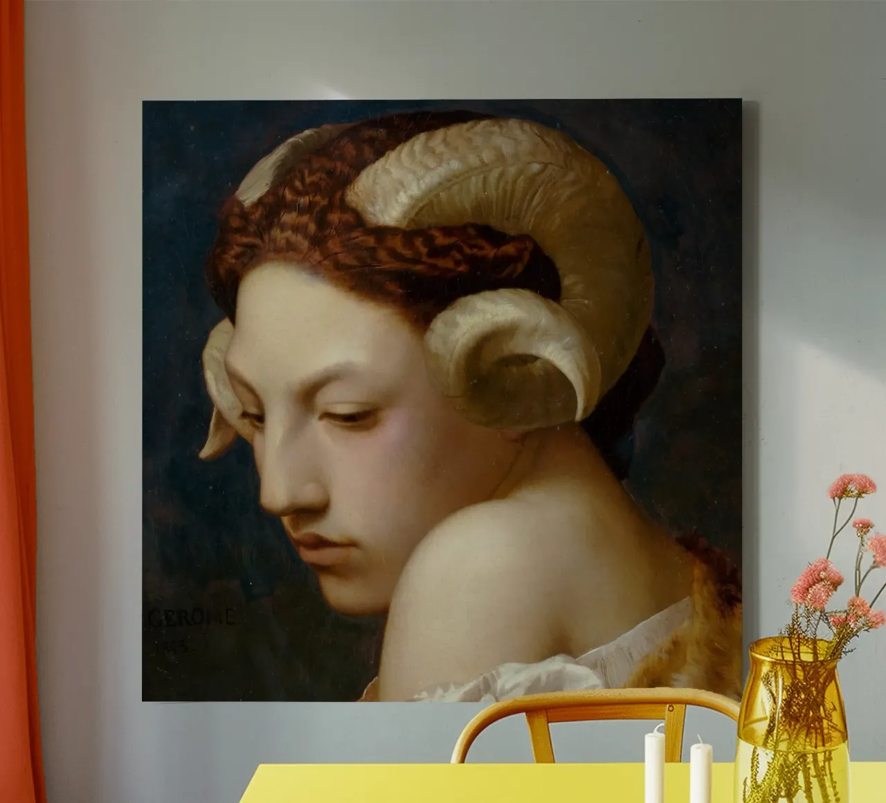 Jean-Léon Gérôme - Bacchante canvas met Baklijst van Timeless Artworks