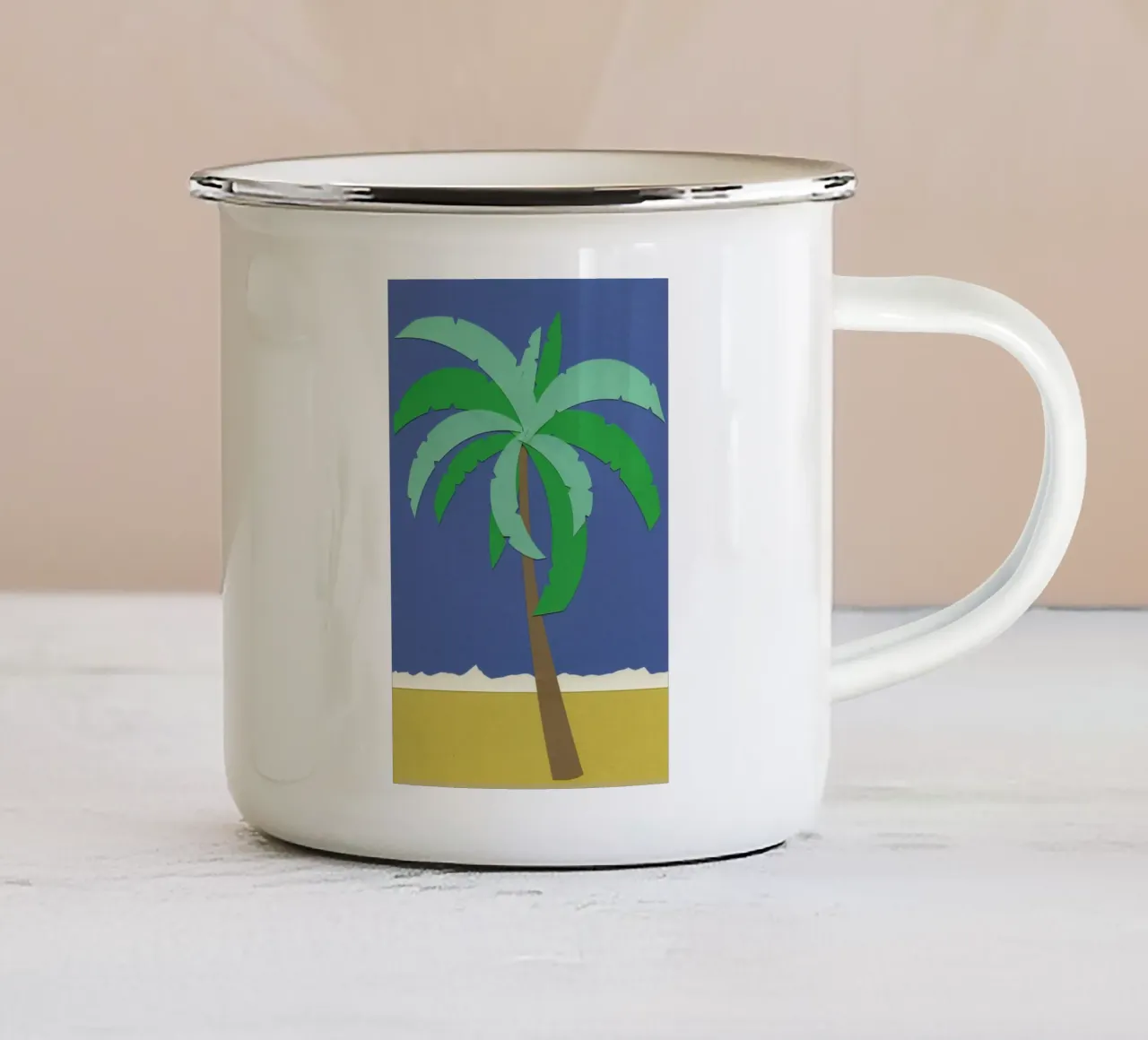 Desert Palm tazza in smalto da Rosi Feist