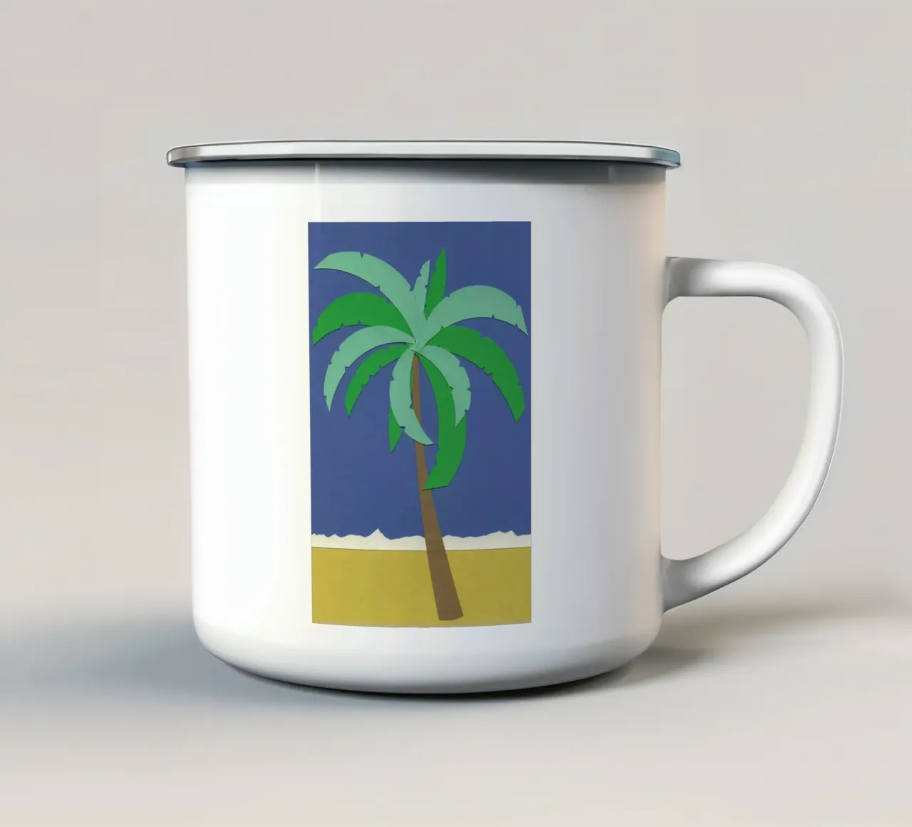 Desert Palm tazza in smalto da Rosi Feist