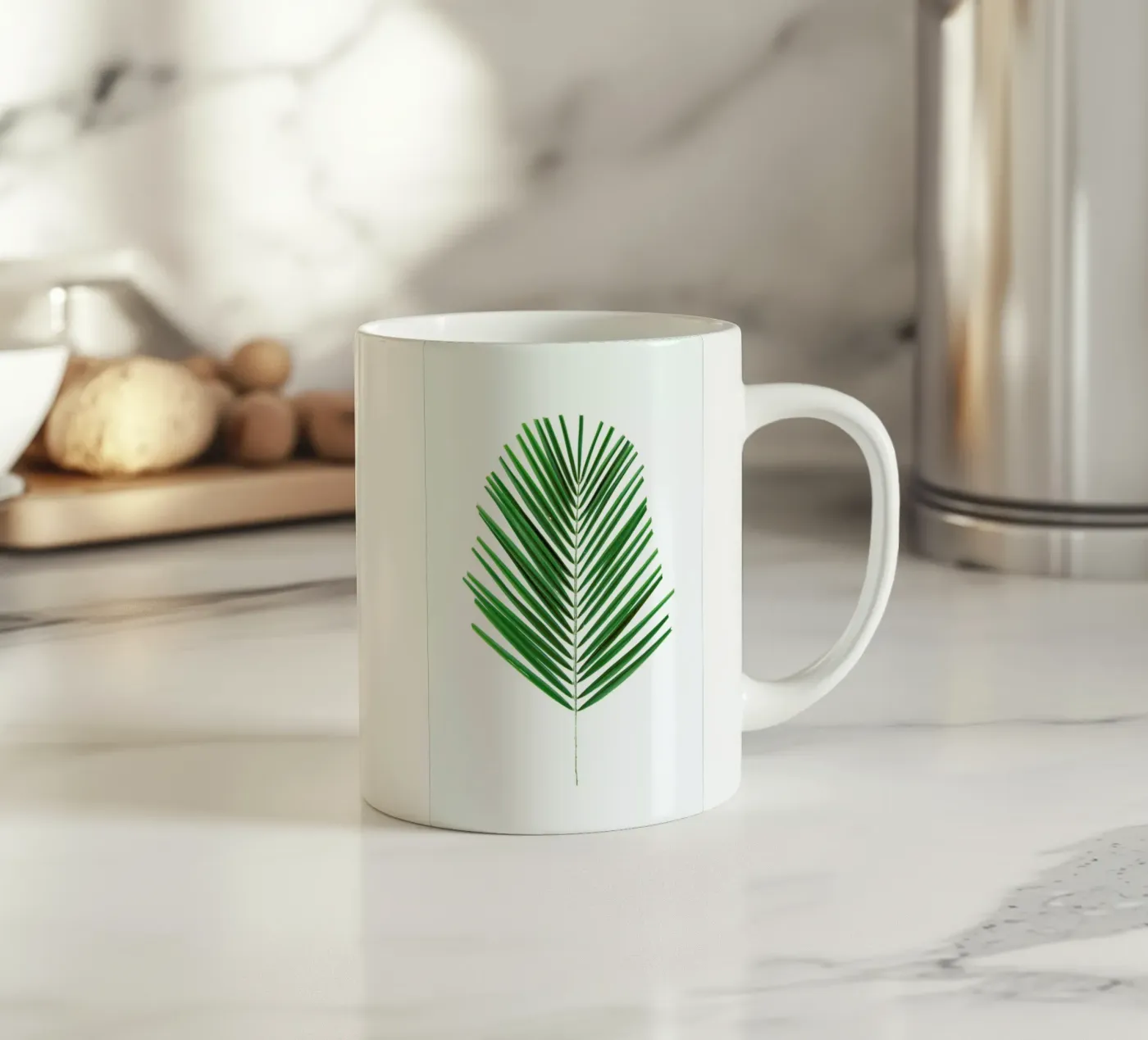 Palm ceramic mug by Miles of Light
