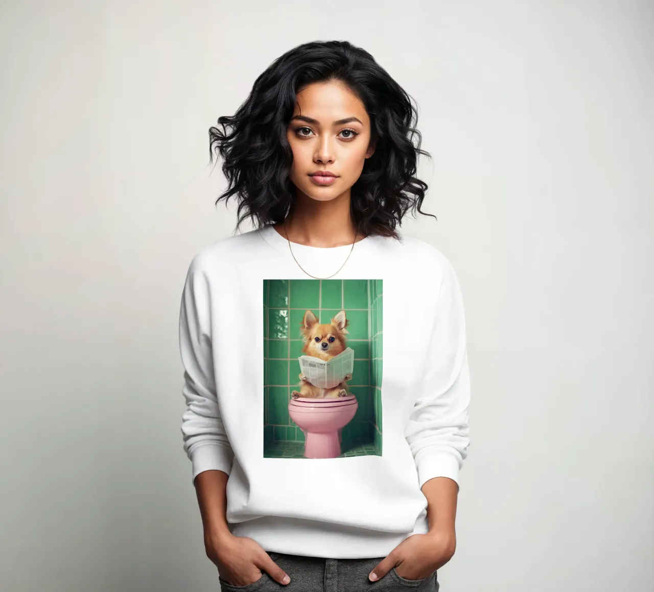 Chihuahua liest Zeitung felpa da NORDLICHT DESIGNS