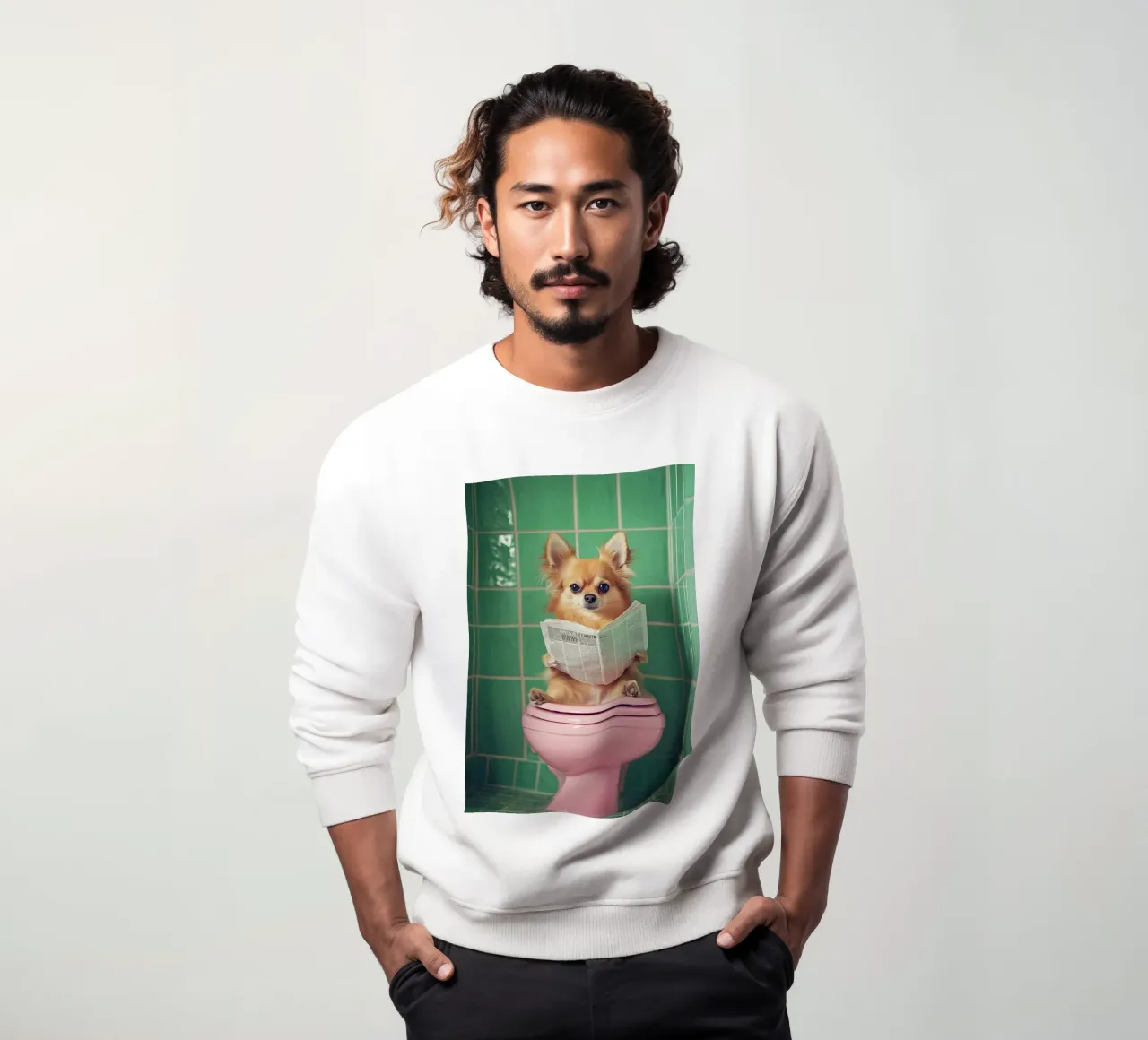 Chihuahua liest Zeitung felpa da NORDLICHT DESIGNS
