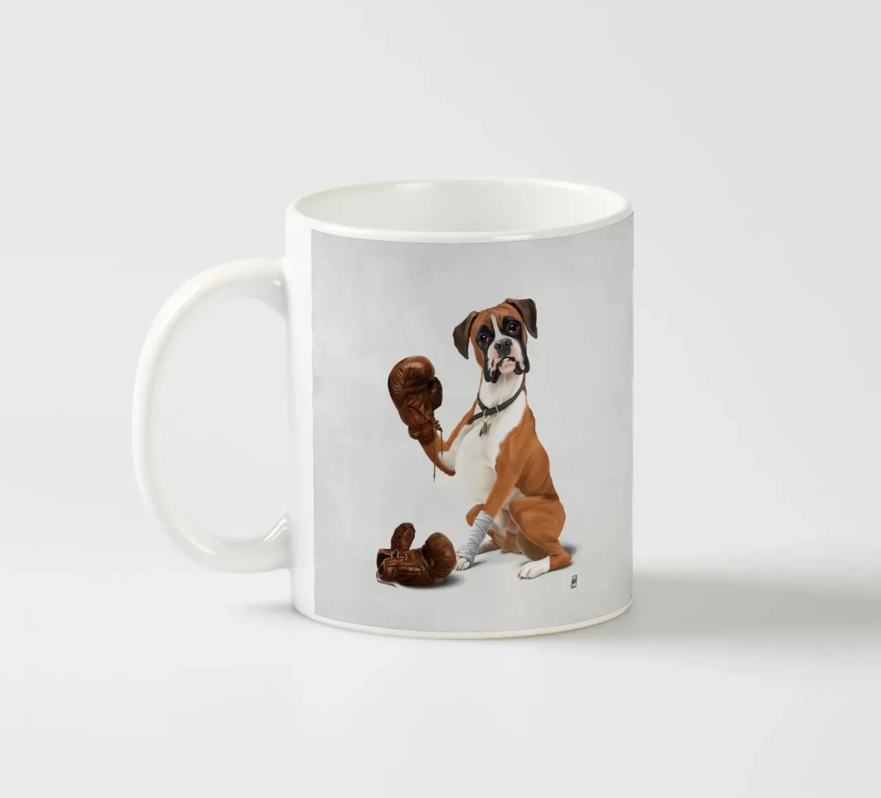 The Boxer (Wordless) tazza in ceramica da Rob Art | Illustration