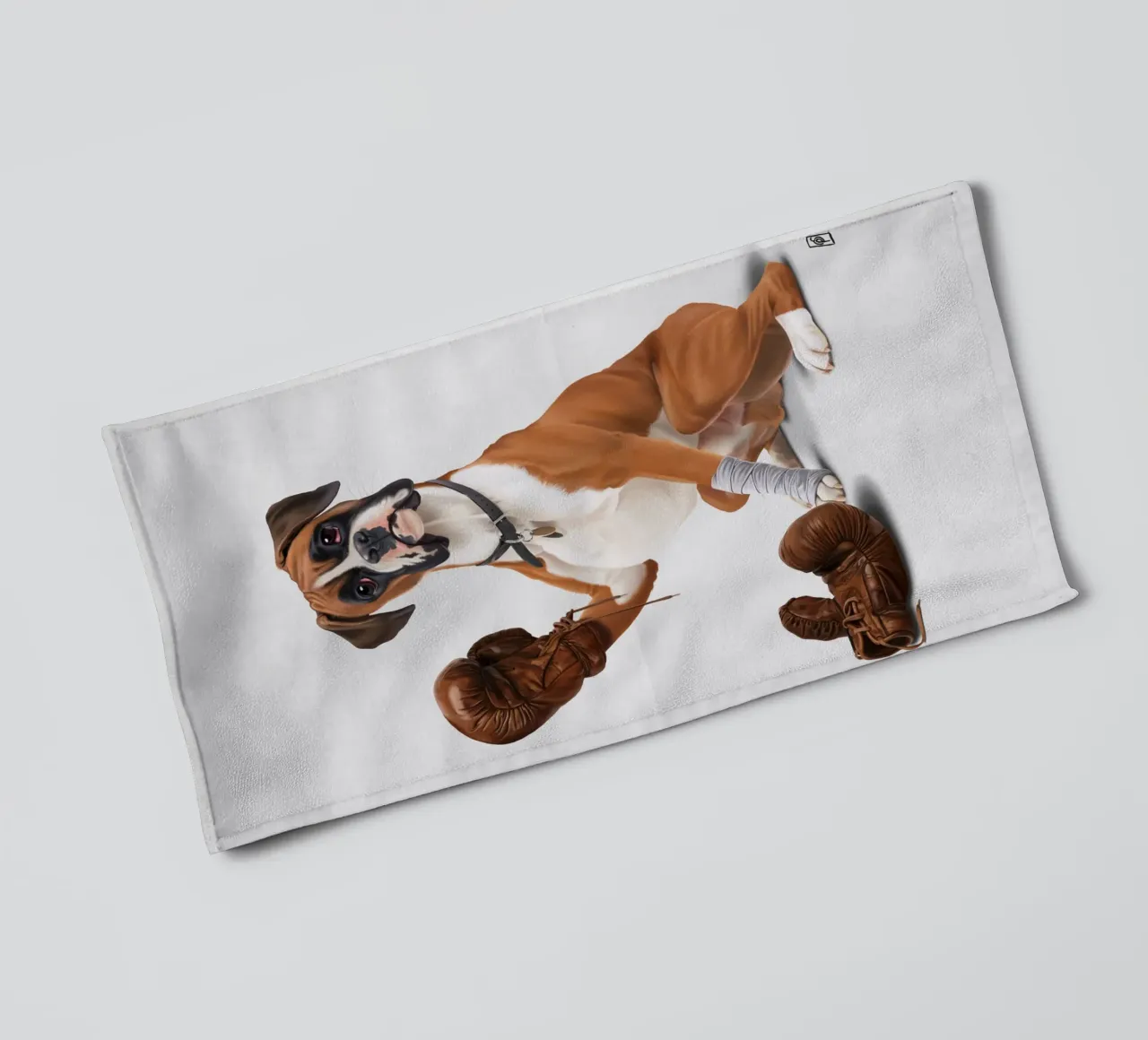 The Boxer (Wordless) asciugamano da bagno da Rob Art | Illustration