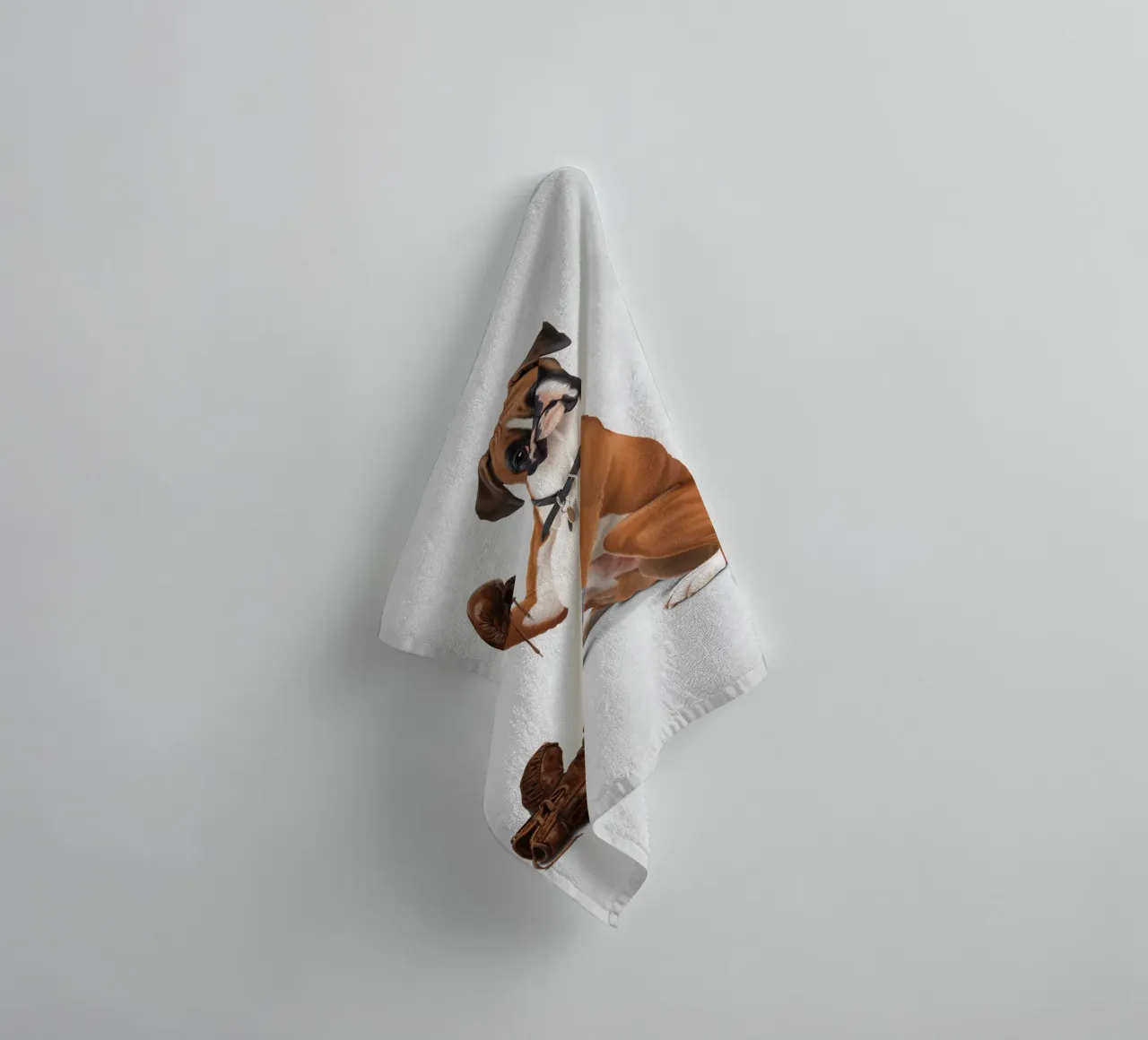 The Boxer (Wordless) asciugamano da bagno da Rob Art | Illustration