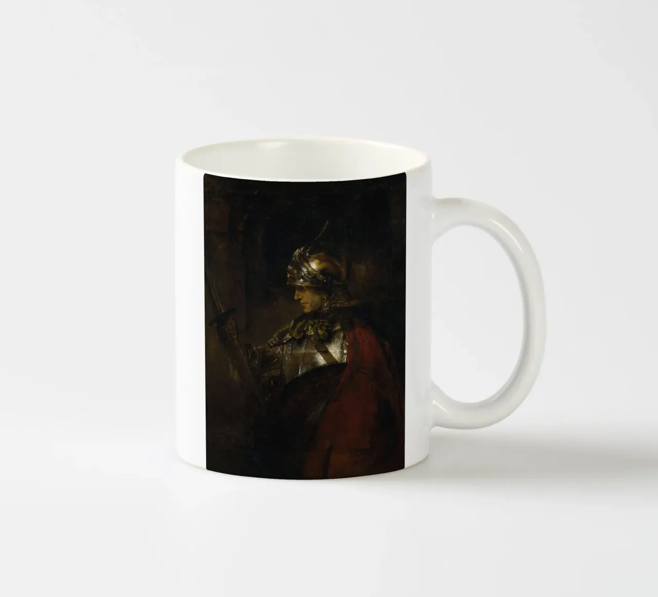 Rembrandt - Uomo in armatura tazza in ceramica da Timeless Artworks