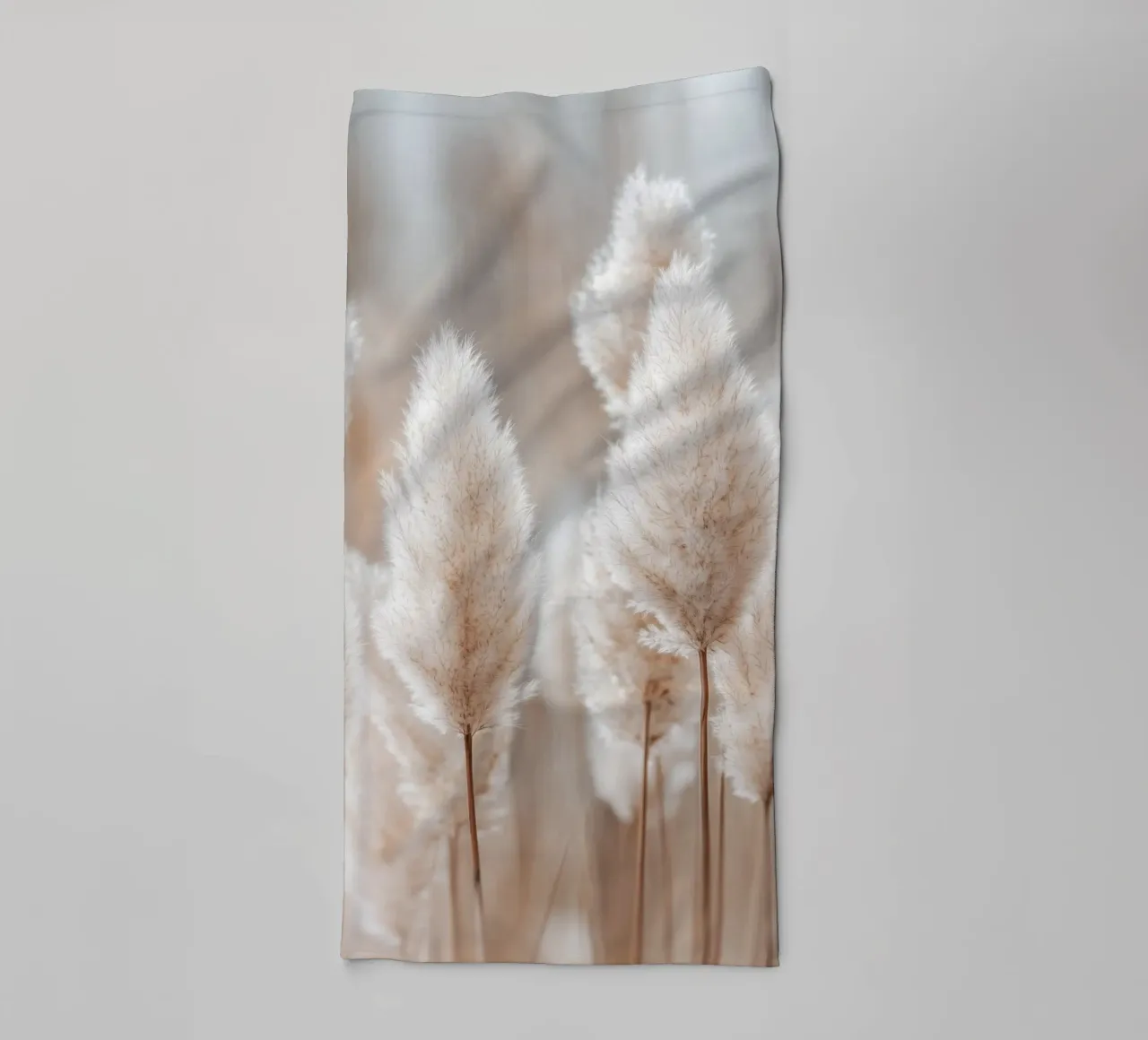 Botanical pampas grass towel by Carinaprint