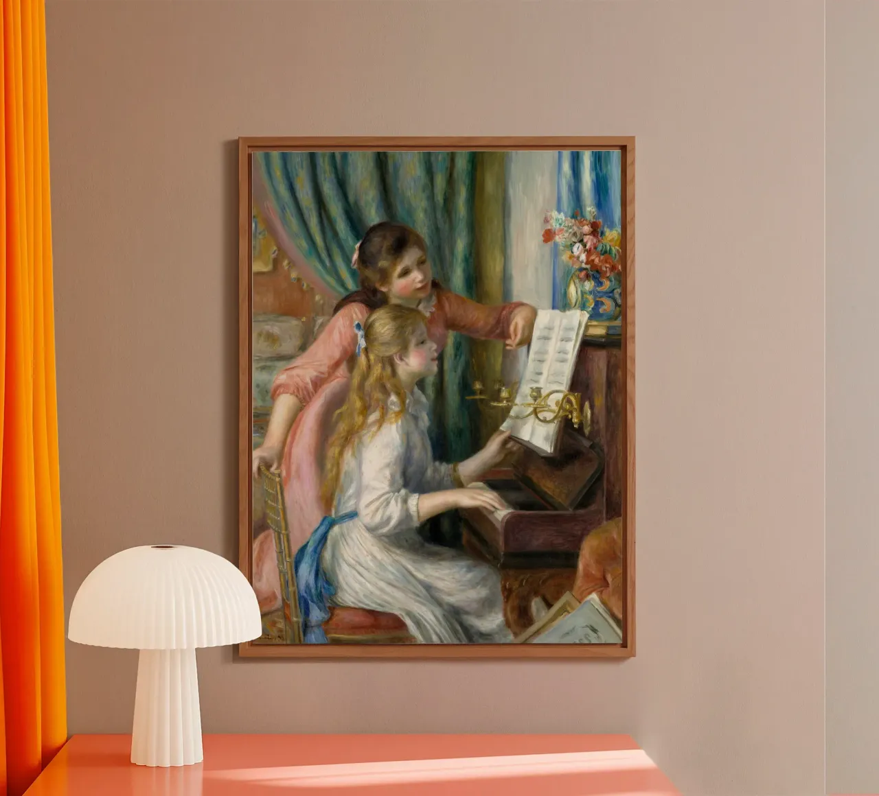 Pierre-Auguste Renoir - Due ragazze al pianoforte alluminio dibond da Timeless Artworks