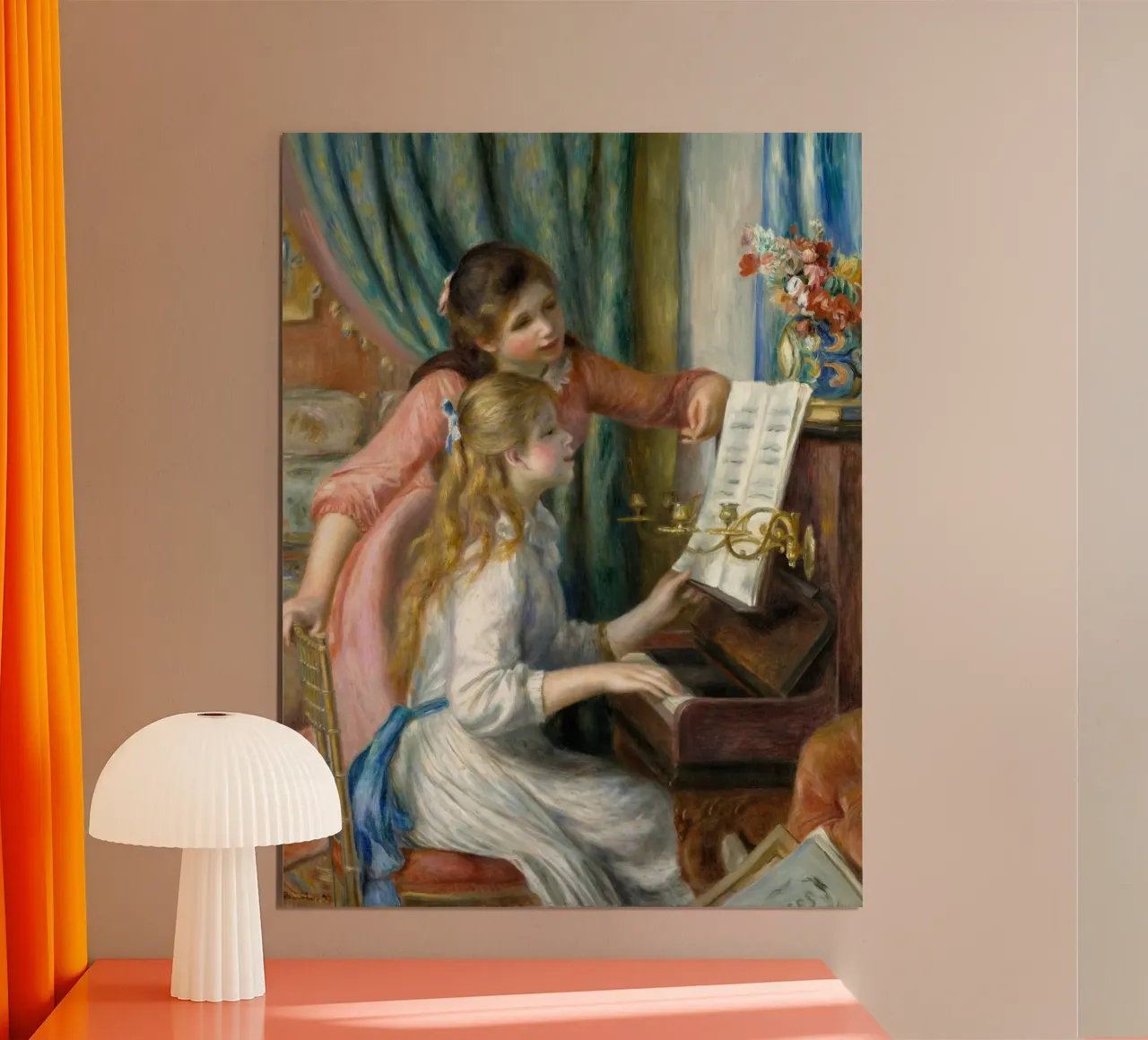 Pierre-Auguste Renoir - Due ragazze al pianoforte poster da Timeless Artworks