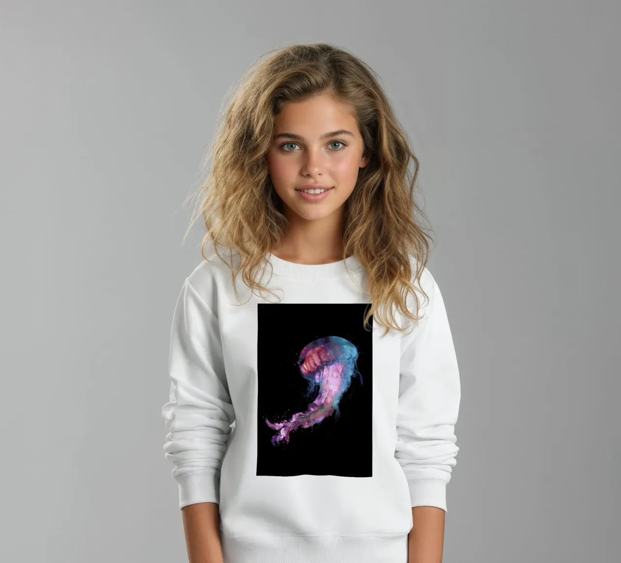 Space Jelly kids sweatshirt by Dániel Taylor