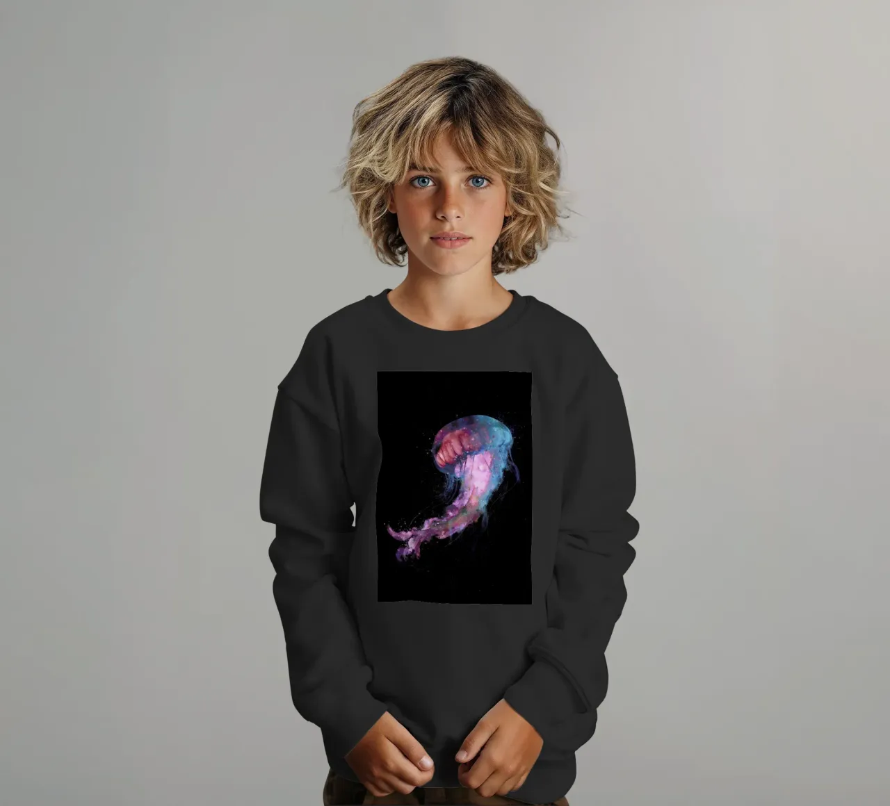 Space Jelly kids sweatshirt by Dániel Taylor