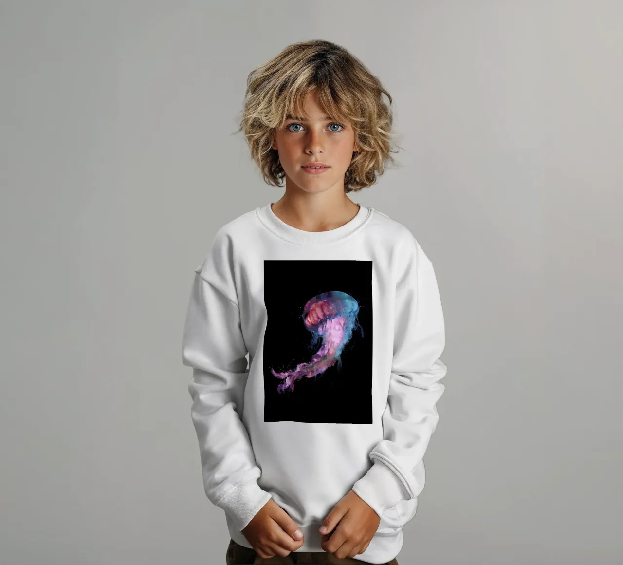 Space Jelly kids sweatshirt by Dániel Taylor