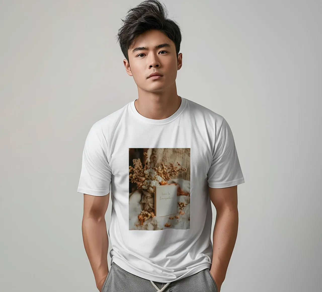 „Love is everywhere“ Boho Romantik t-shirt by Carinaprint