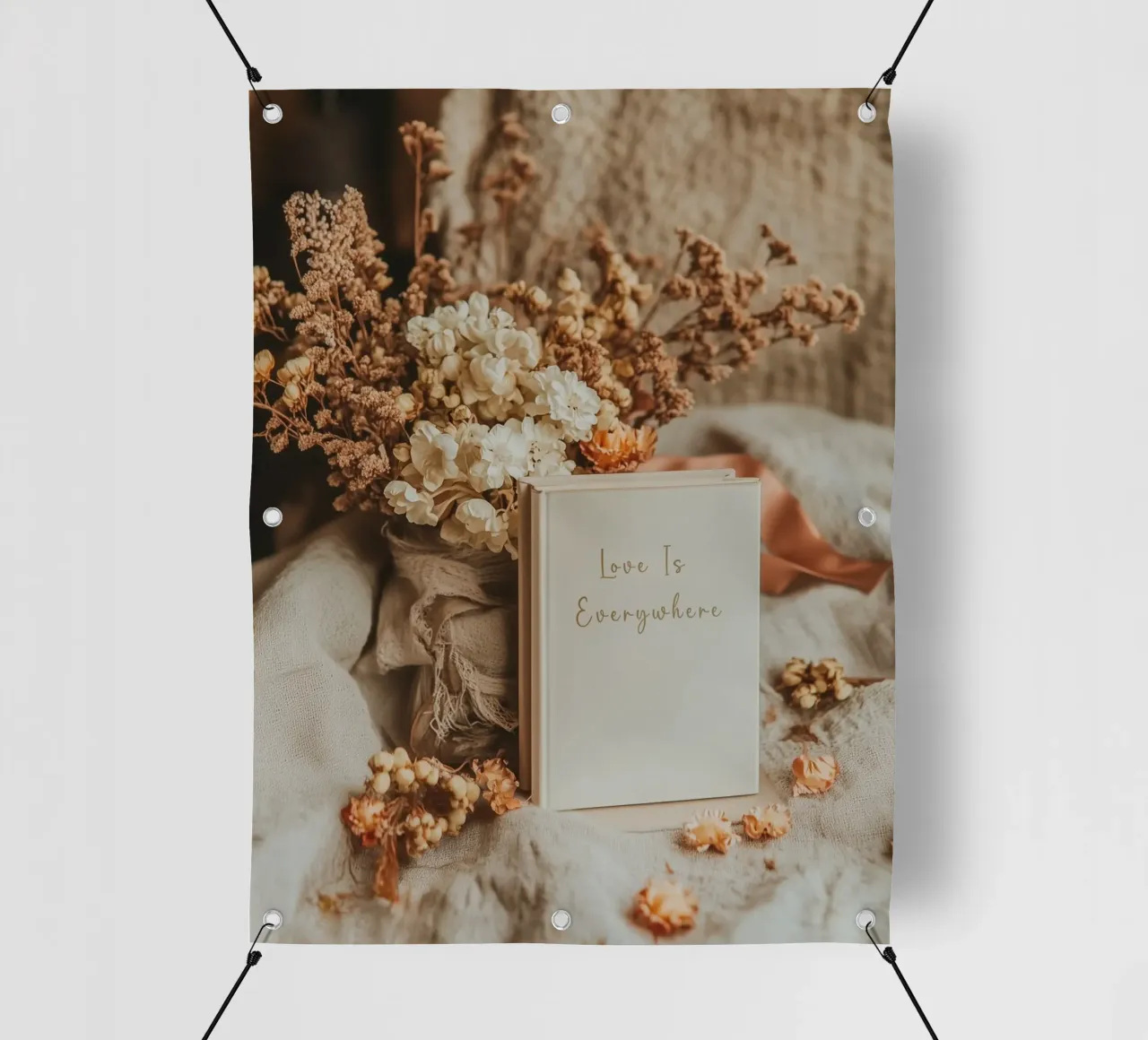„Love is everywhere“ Boho Romantik pvc cover by Carinaprint