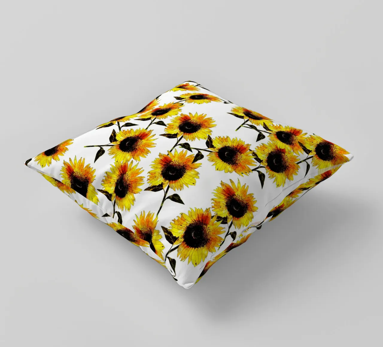 Sun Flowers Pattern decorative cushion by berwies design