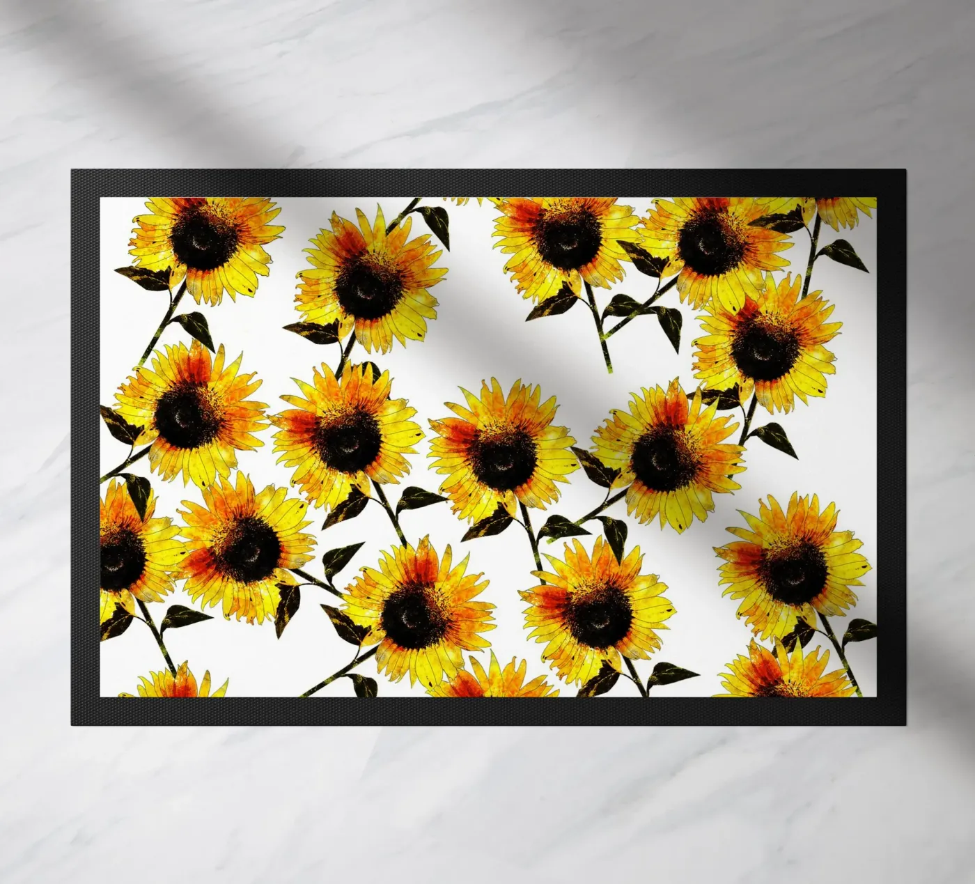 Sun Flowers Pattern doormat by berwies design
