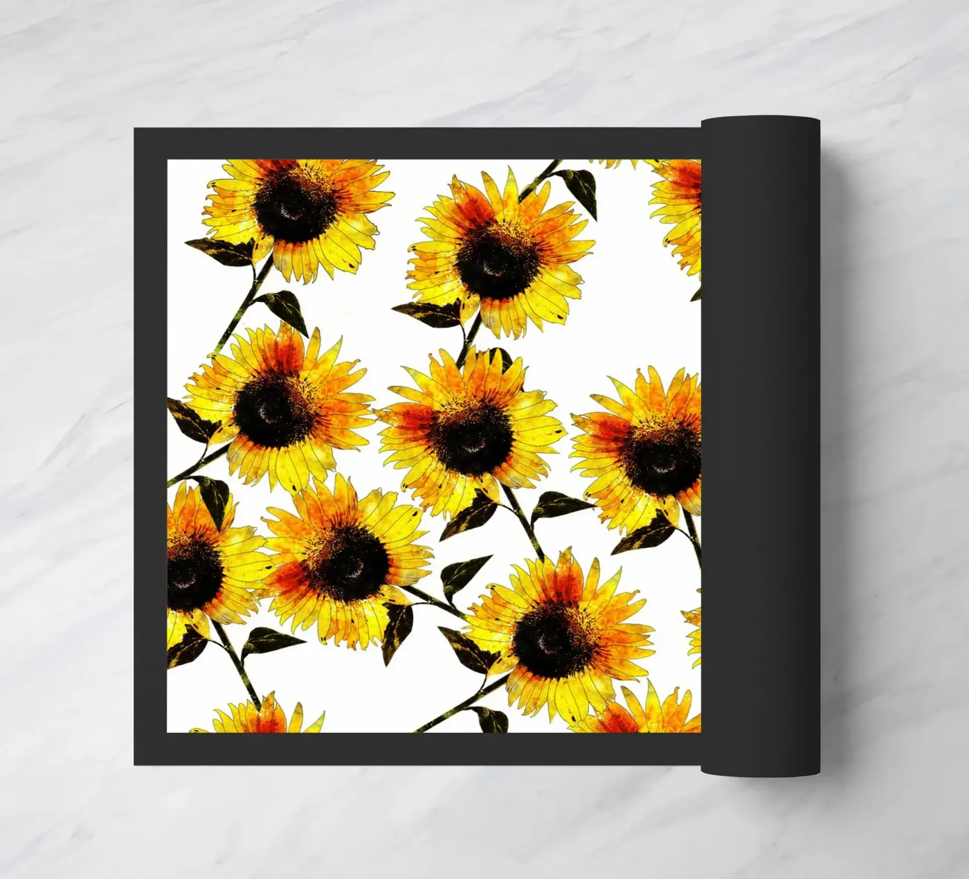 Sun Flowers Pattern doormat by berwies design