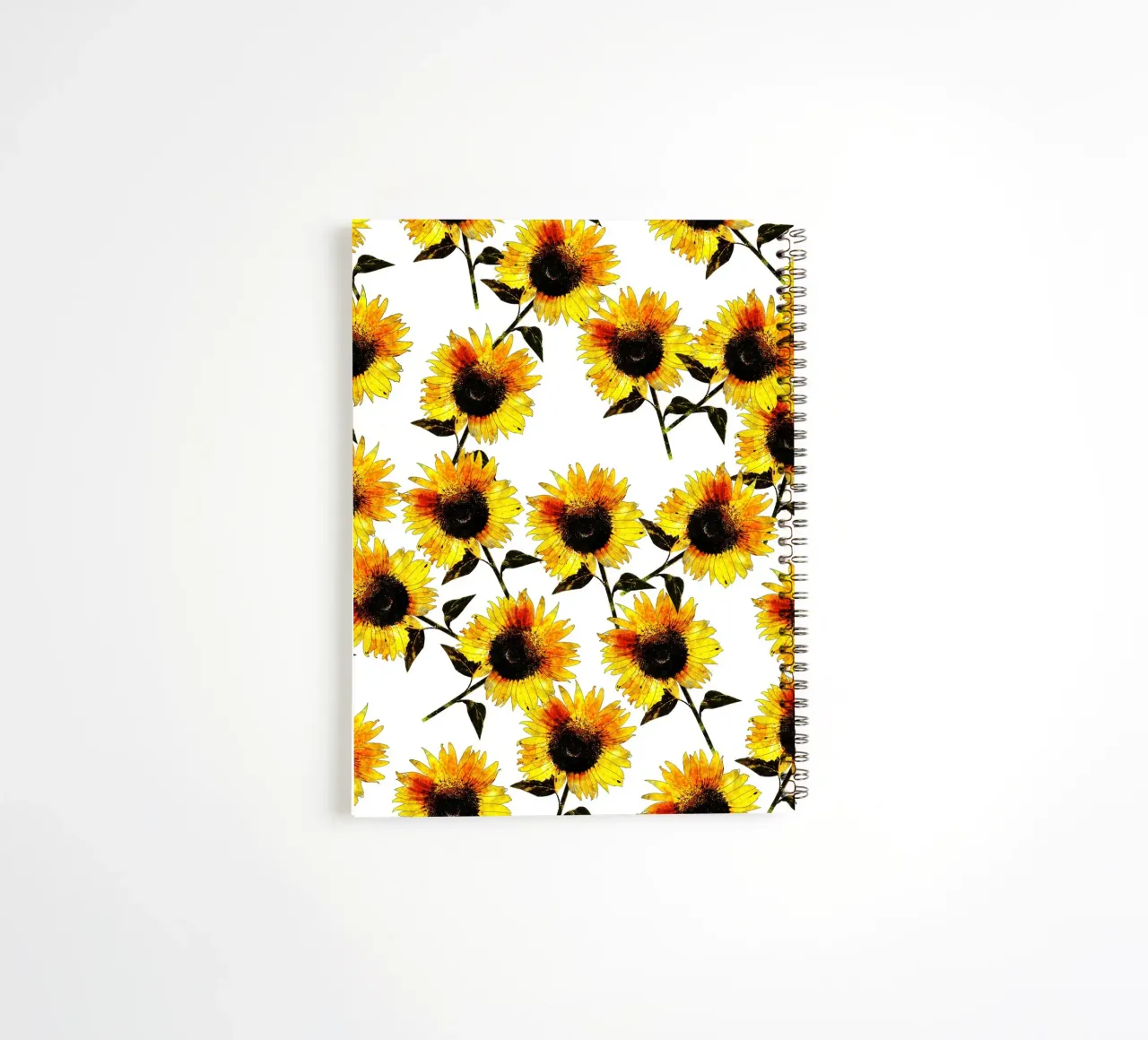 Sun Flowers Pattern spiral notebook by berwies design