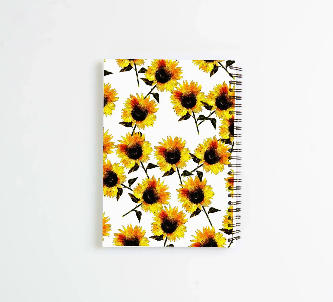 Sun Flowers Pattern spiral notebook by berwies design