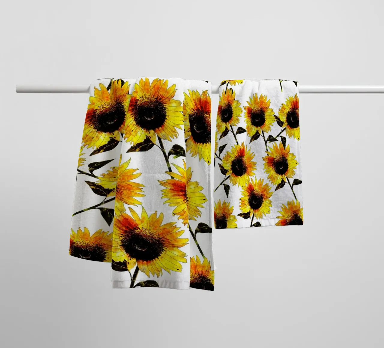 Motivo dei fiori del sole asciugamano da bagno da berwies design