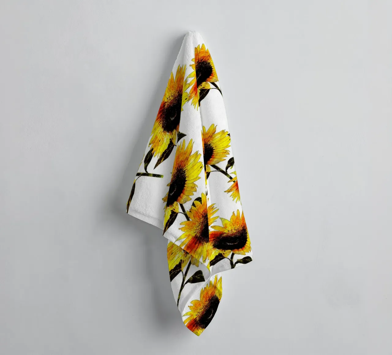 Motivo dei fiori del sole asciugamano da bagno da berwies design