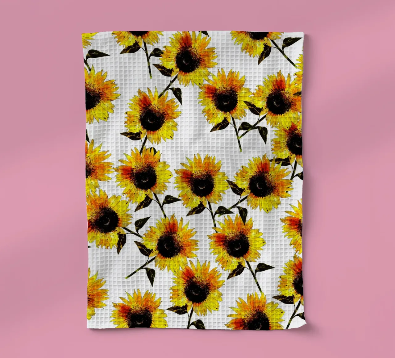 Sun Flowers Pattern tea towel by berwies design