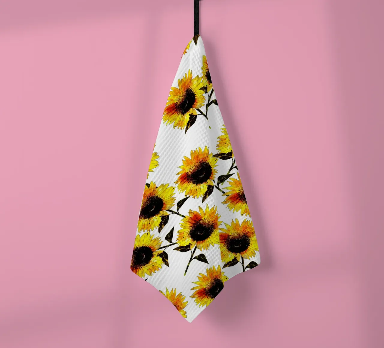 Sun Flowers Pattern tea towel by berwies design