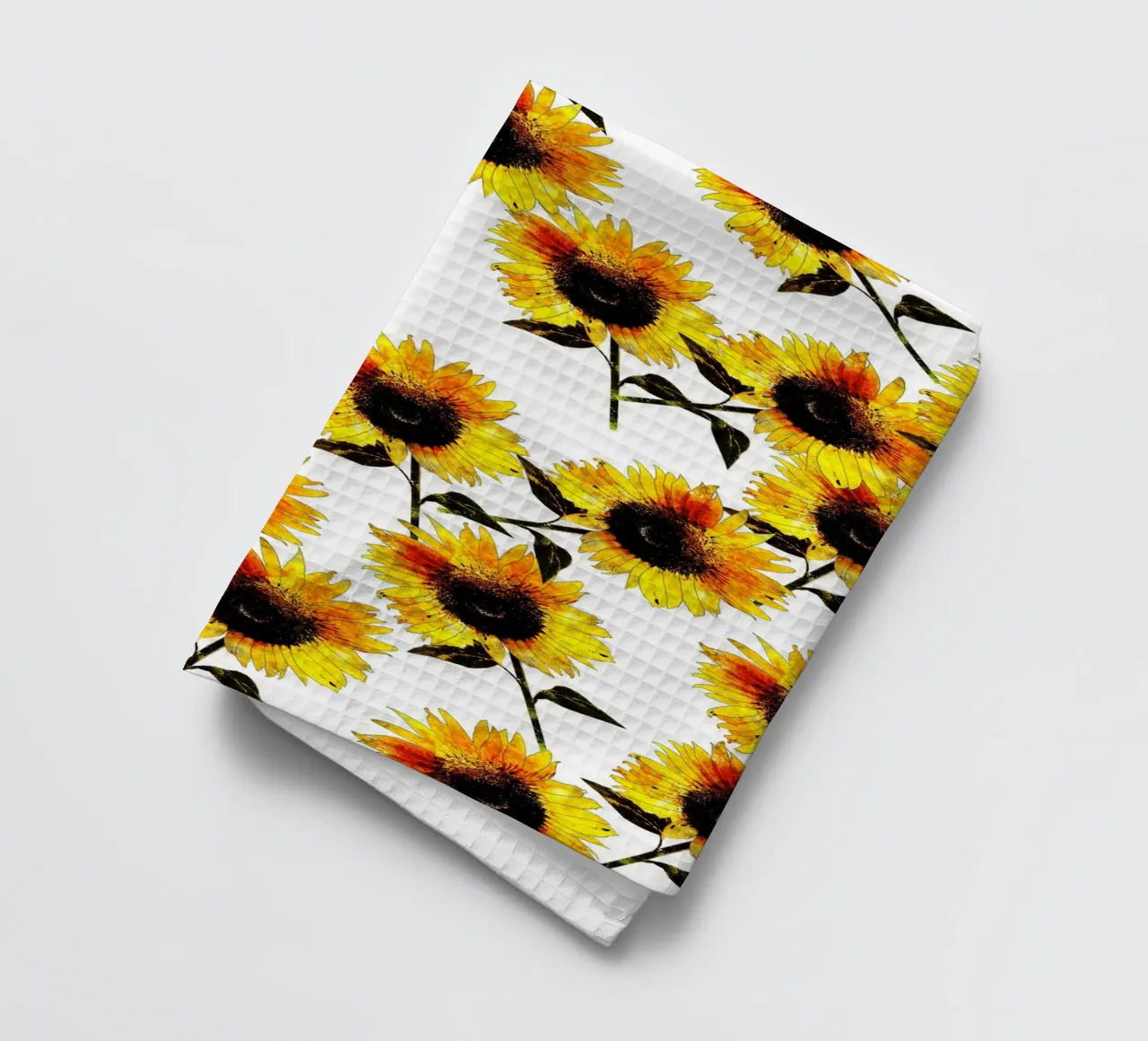 Sun Flowers Pattern tea towel by berwies design