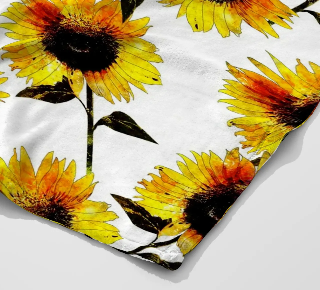 Motivo dei fiori del sole coperta in pile da berwies design