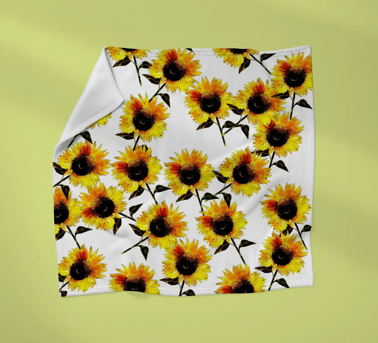 Motivo dei fiori del sole coperta in pile da berwies design