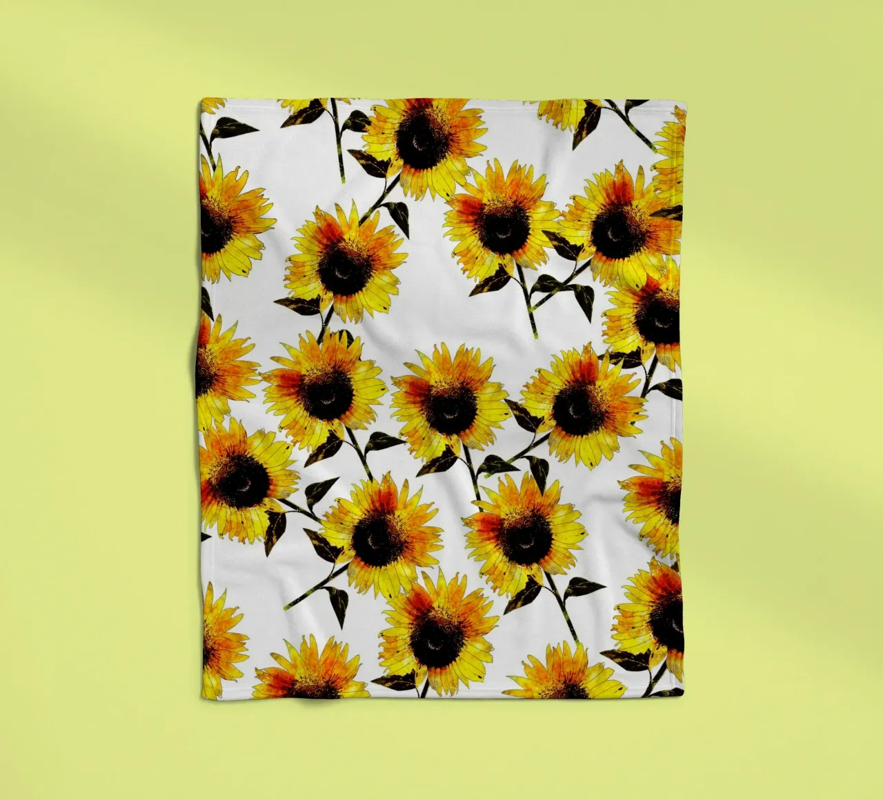 Motivo dei fiori del sole coperta in pile da berwies design
