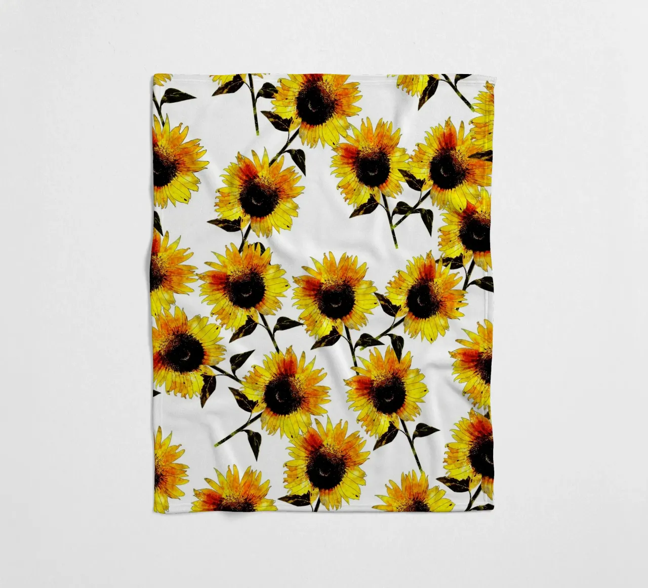 Motivo dei fiori del sole coperta in pile da berwies design