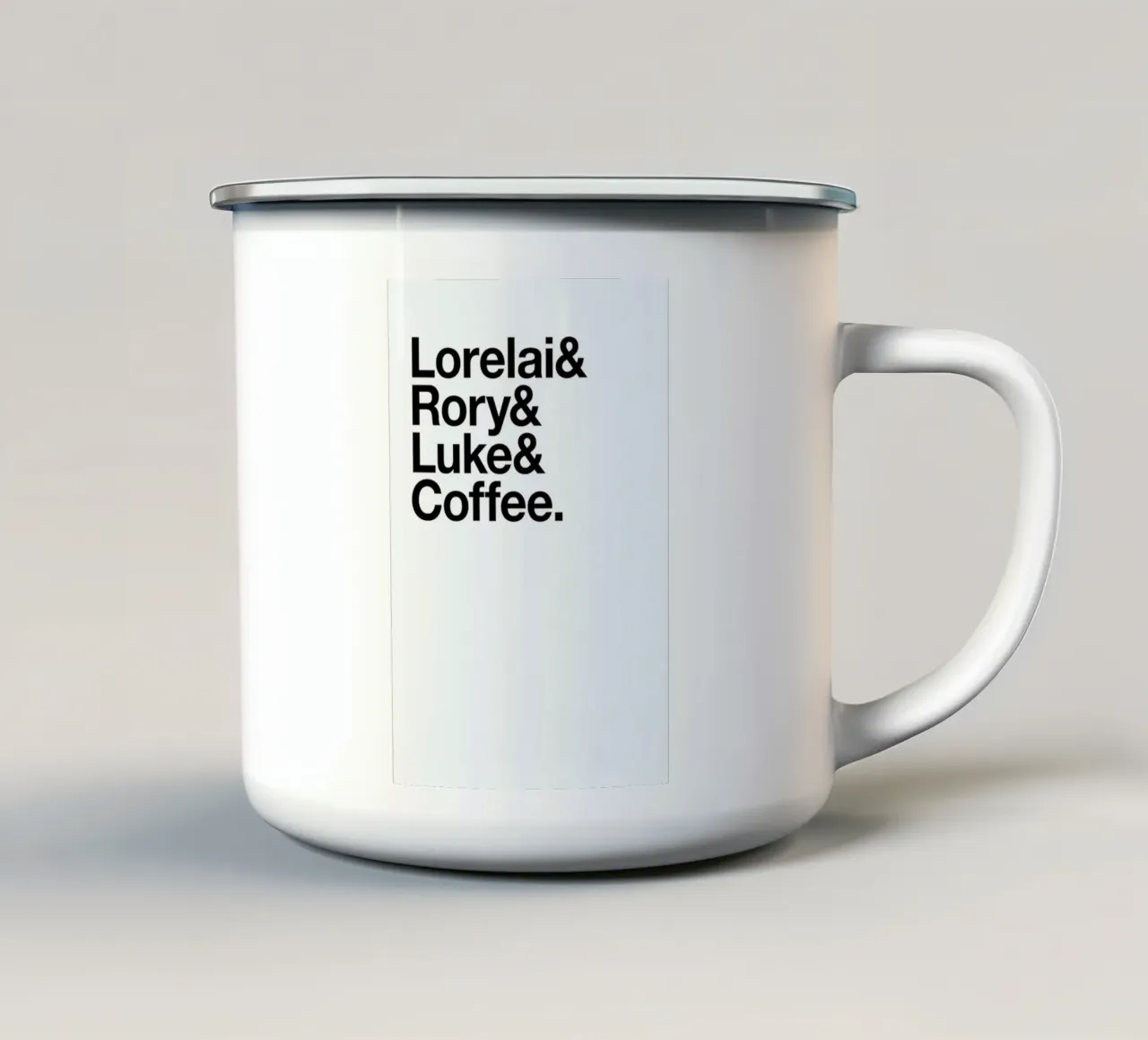 Luke's taza de esmalte de Studio One