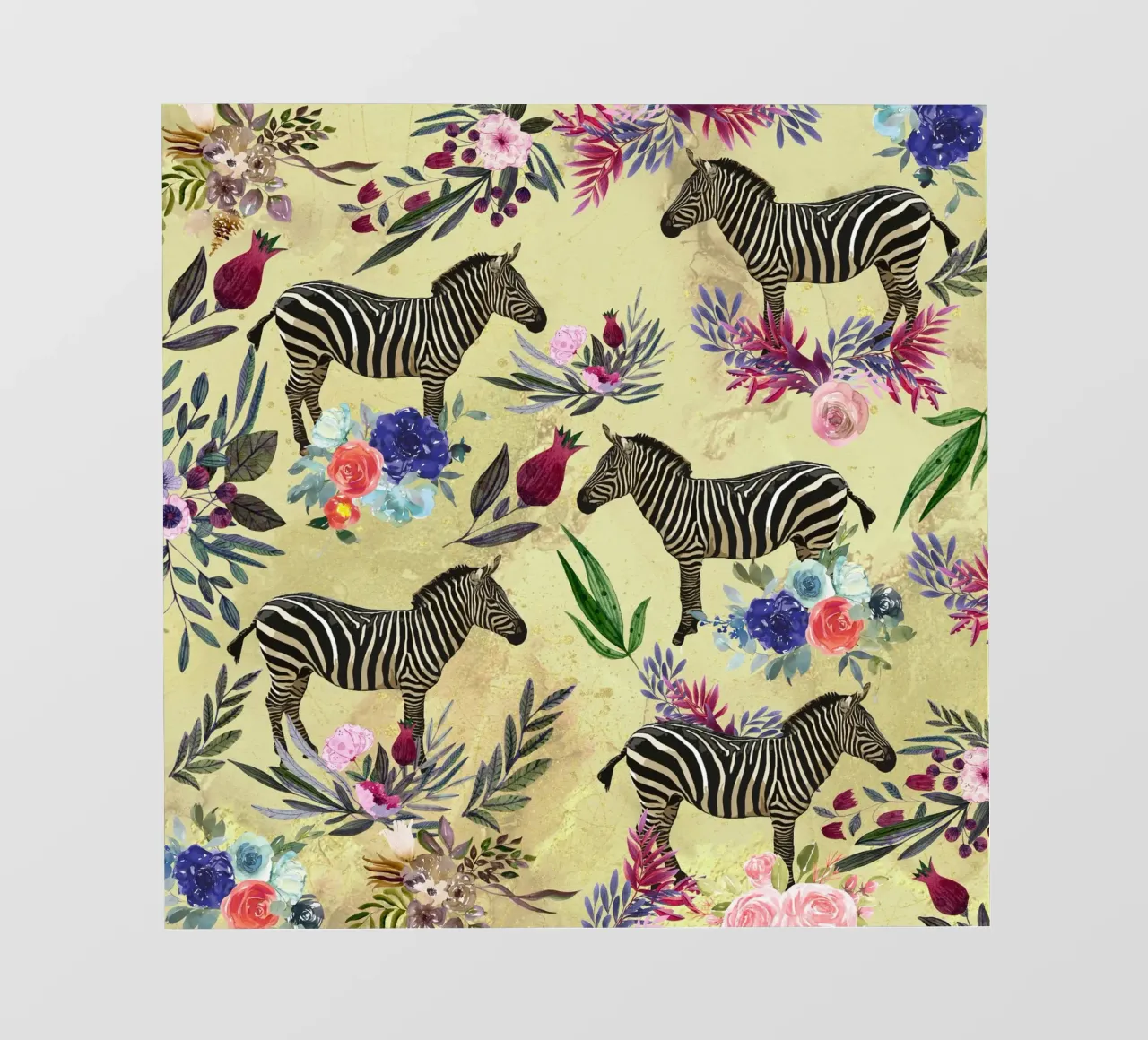 zebra and floral pattern backlit film by berwies design