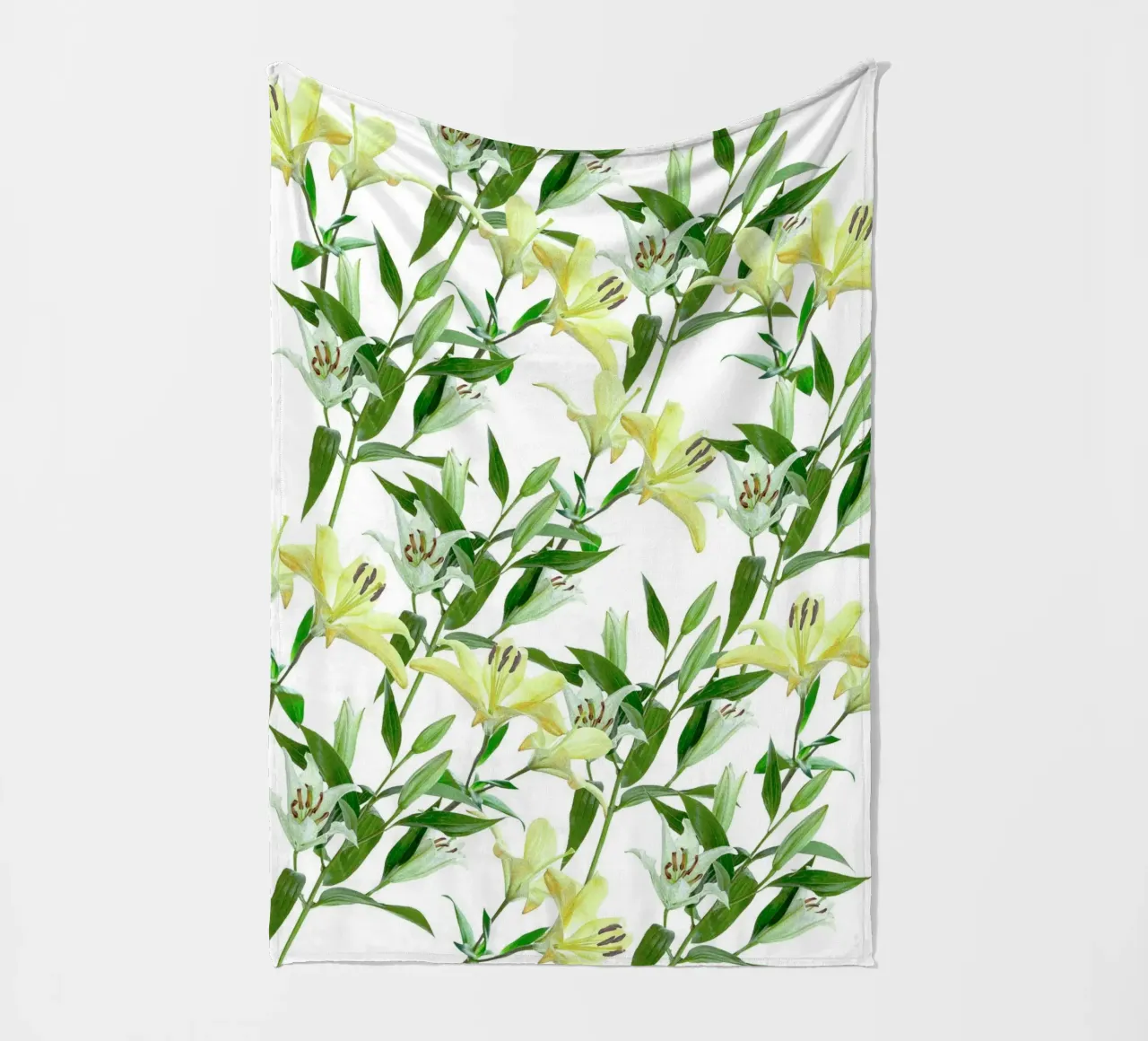 Golden Lily Symphony fleece blanket by berwies design