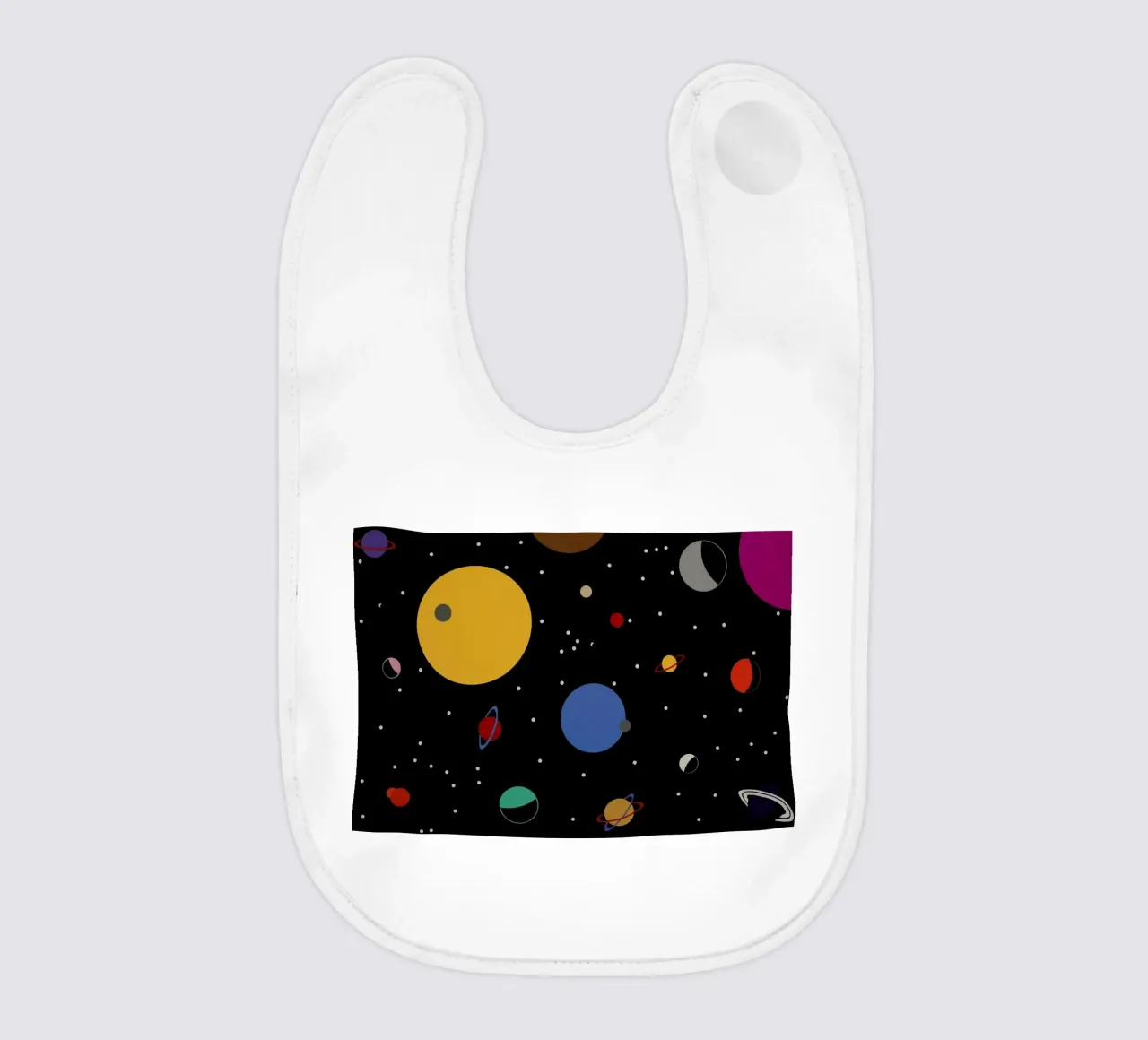 Outer Space baby bib by Rosi Feist
