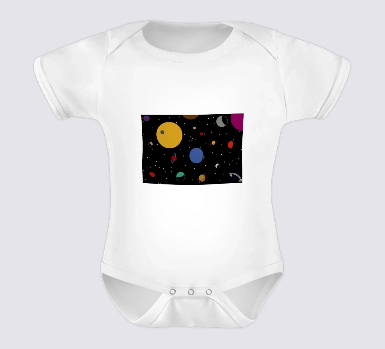 Outer Space Kurzarm Babybody von Rosi Feist