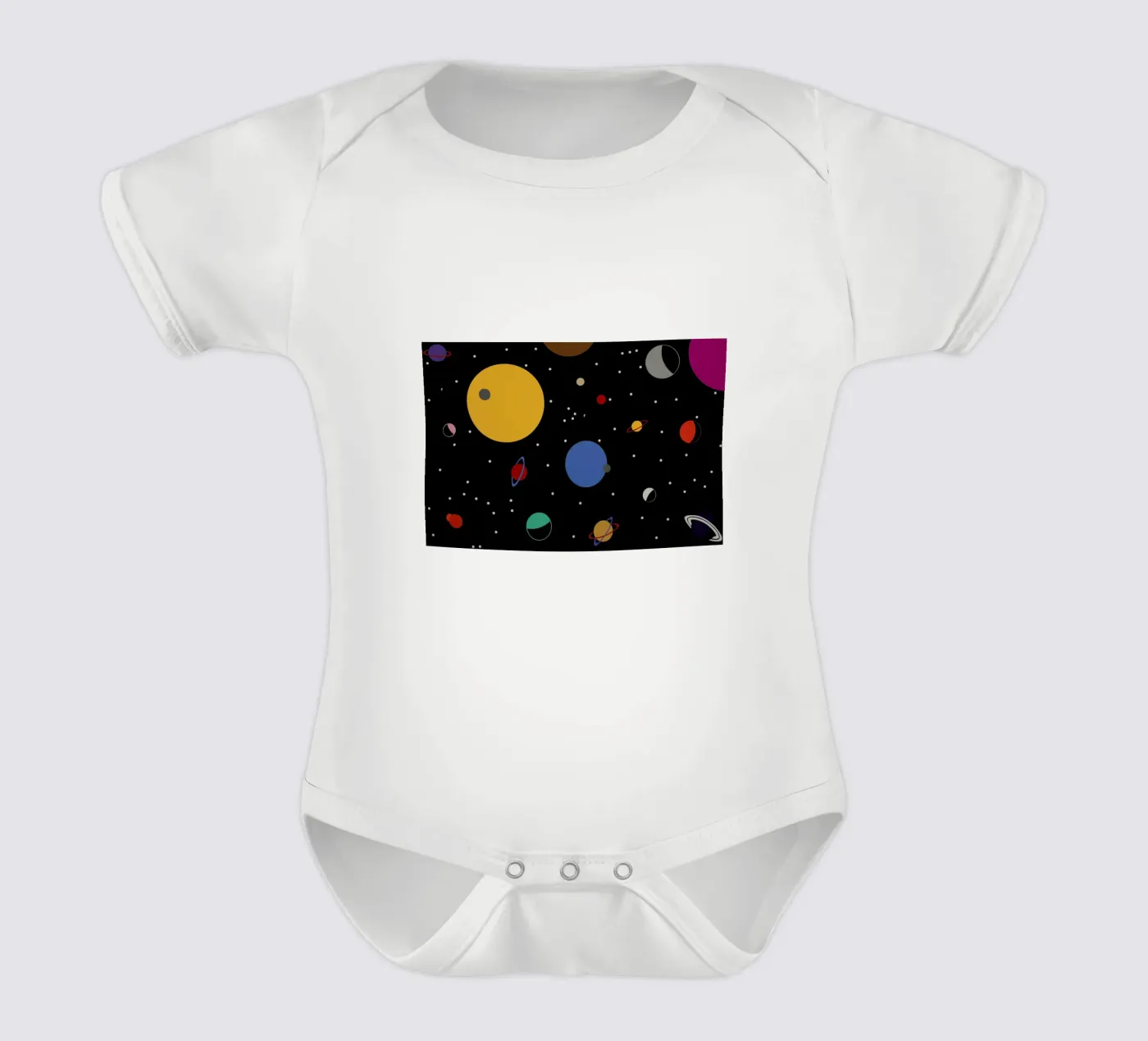 Outer Space Kurzarm Babybody von Rosi Feist