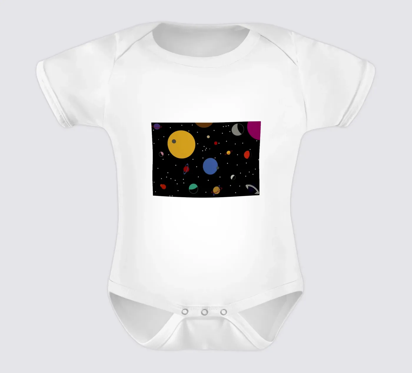 Outer Space body neonato maniche corte da Rosi Feist