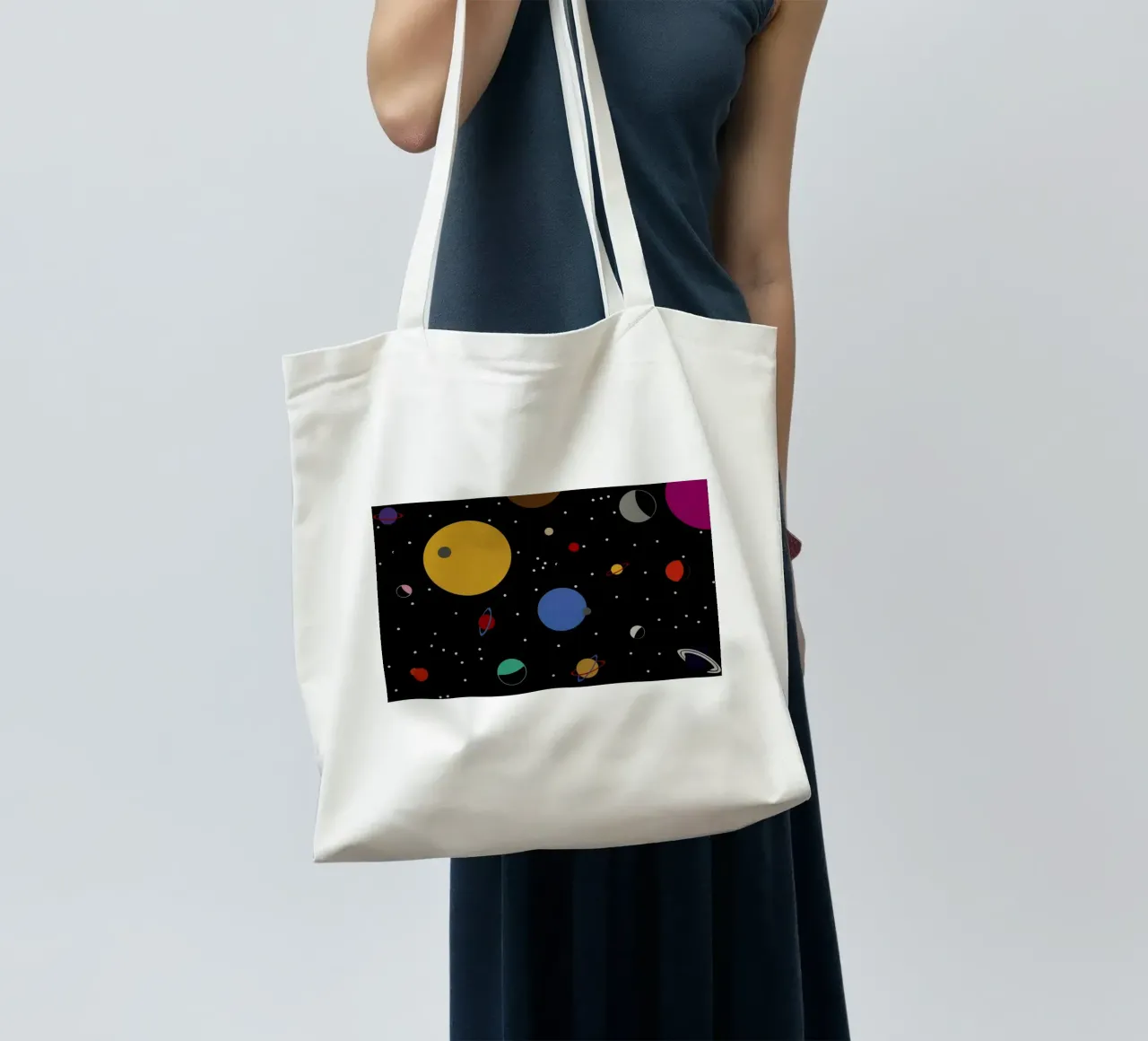 Outer Space borsa in juta da Rosi Feist