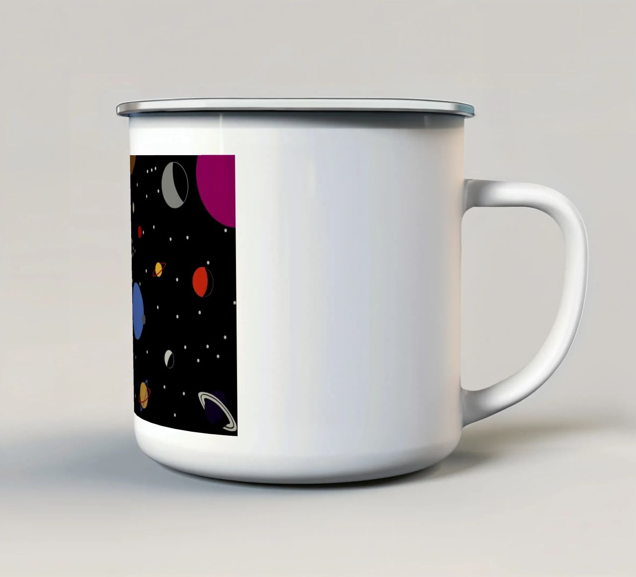 Outer Space tazza in smalto da Rosi Feist