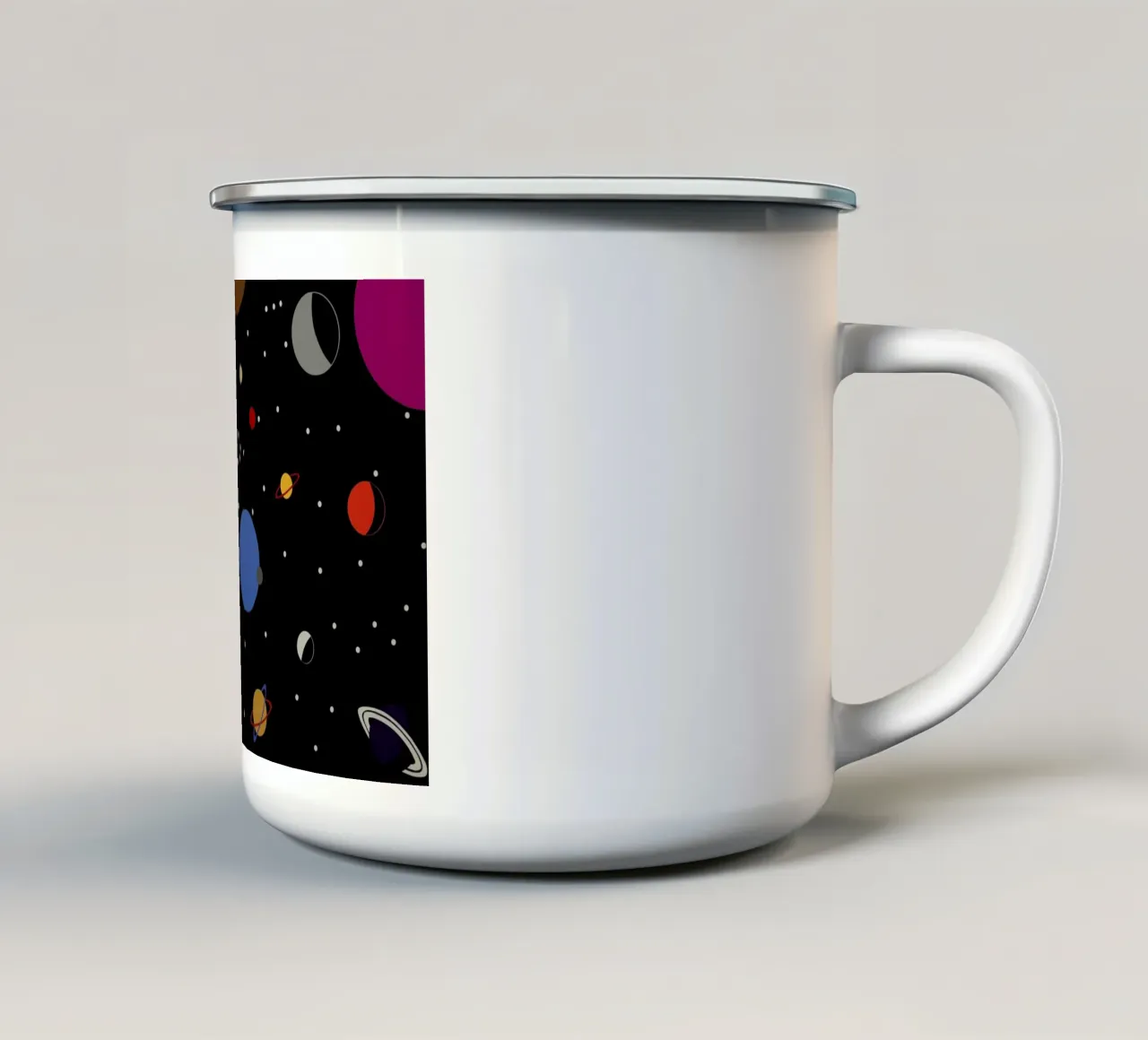 Outer Space tazza in smalto da Rosi Feist
