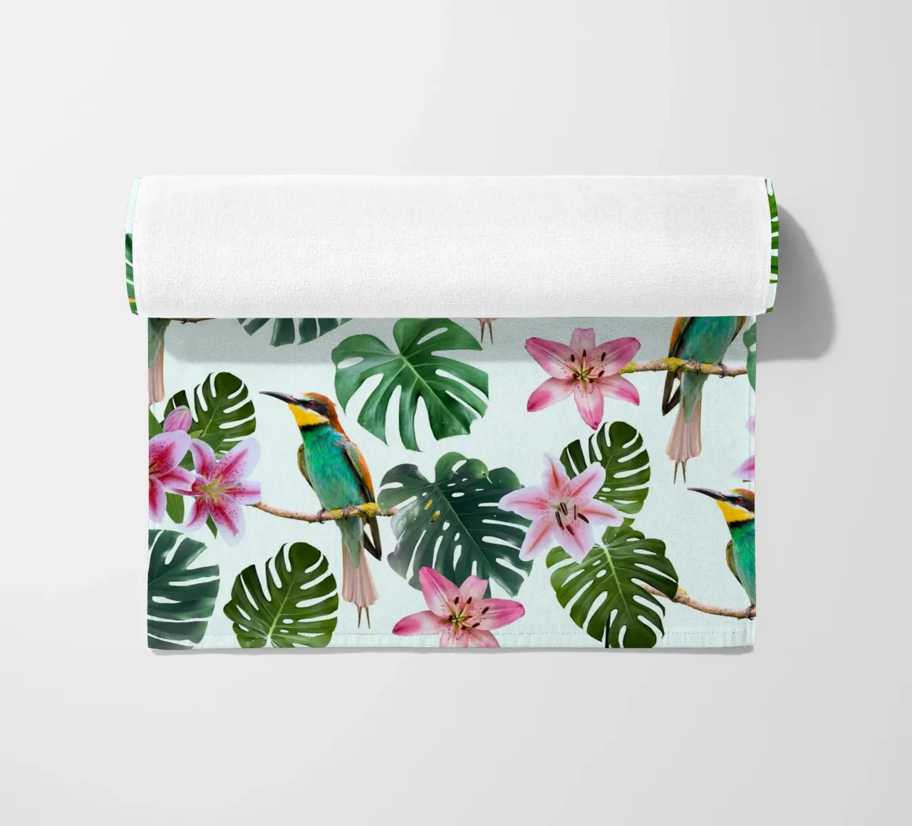 Uccelli e fiori telo mare da berwies design