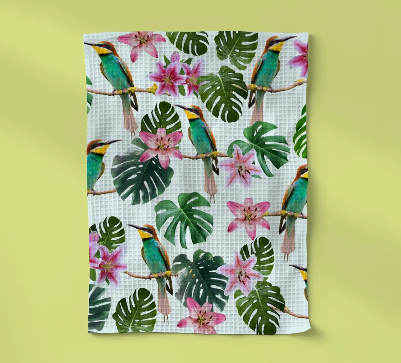 Uccelli e fiori canovaccio da cucina da berwies design