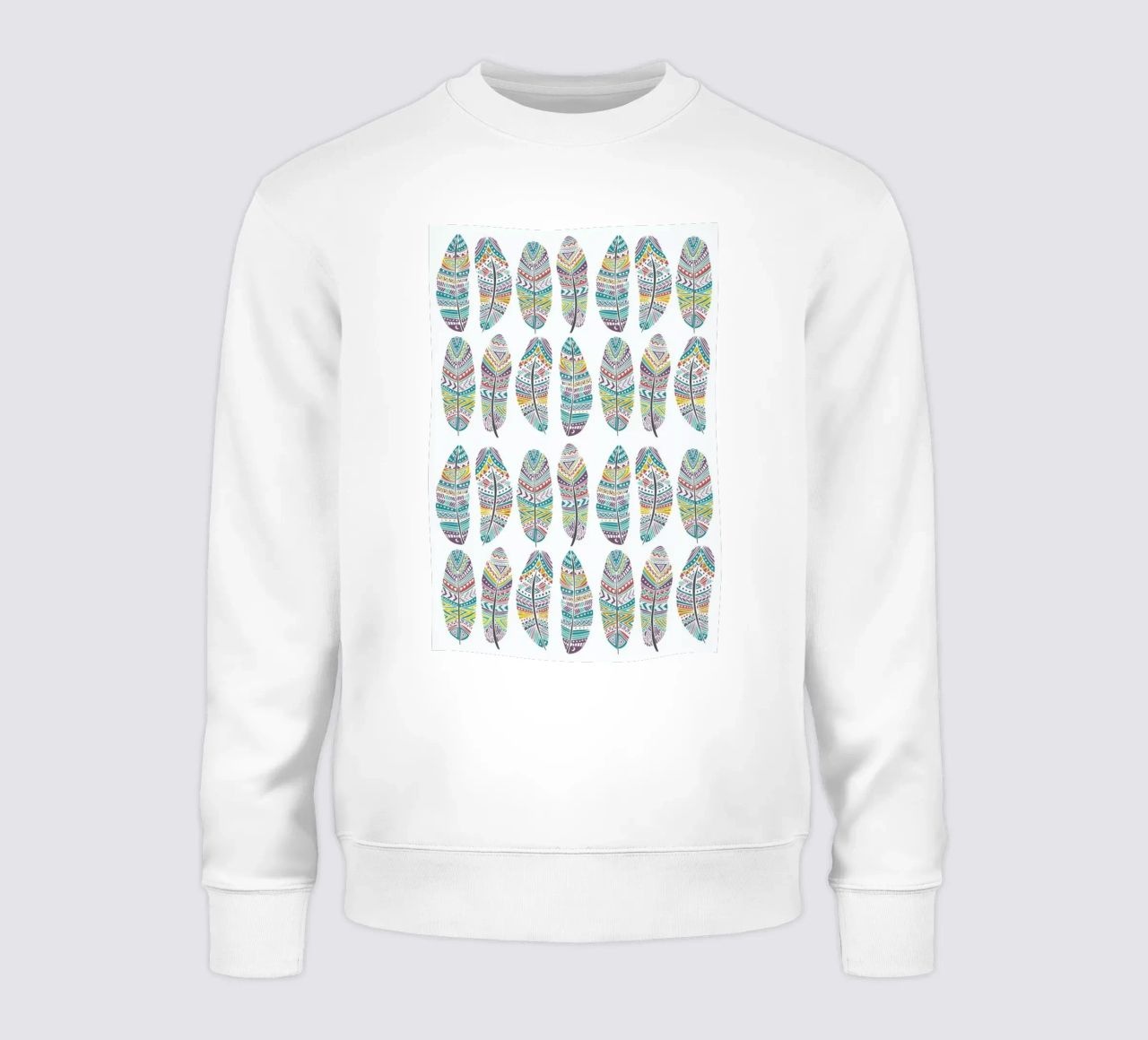 Feathers Pattern with Gold felpa da Pom Graphic Design