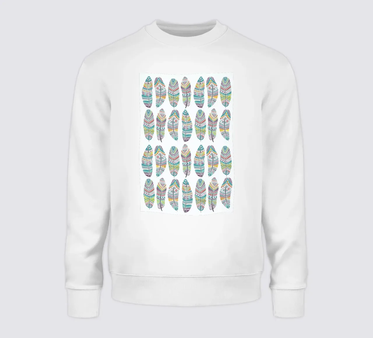 Feathers Pattern with Gold felpa da Pom Graphic Design