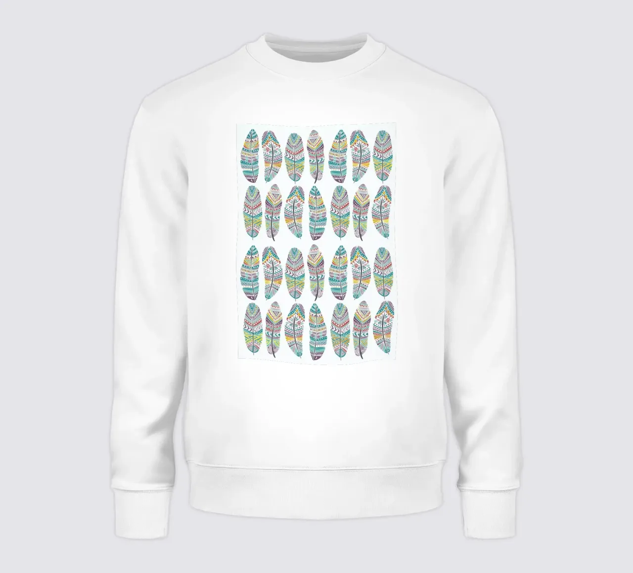 Feathers Pattern with Gold sweatshirt van Pom Graphic Design