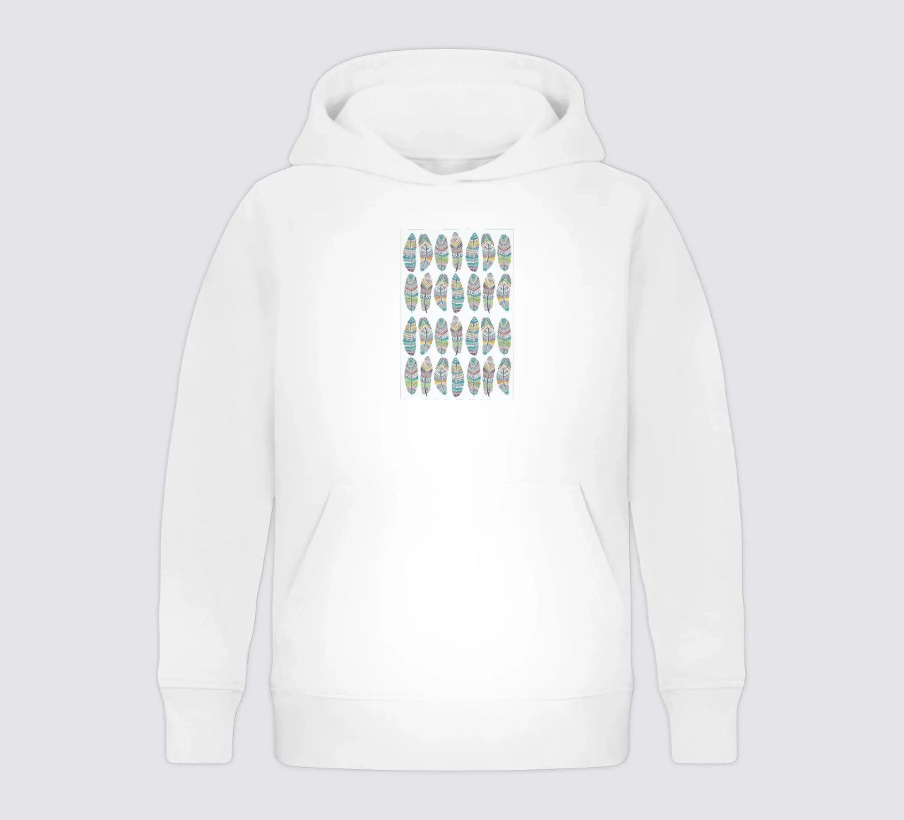 Feathers Pattern with Gold felpa bambino con cappuccio da Pom Graphic Design