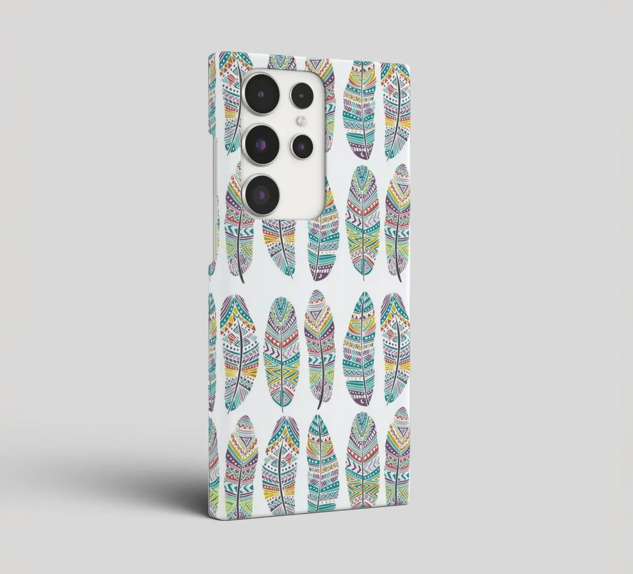 Feathers Pattern with Gold cover samsung da Pom Graphic Design